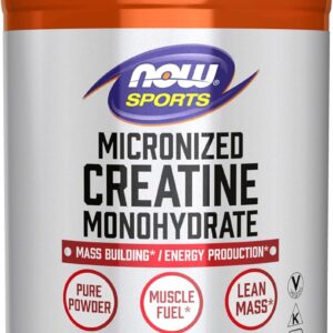 NOW Foods Sports Nutrition, Micronized Creatine Powder 500 g, Mass Building*/Energy Production*, 1.1-Pound