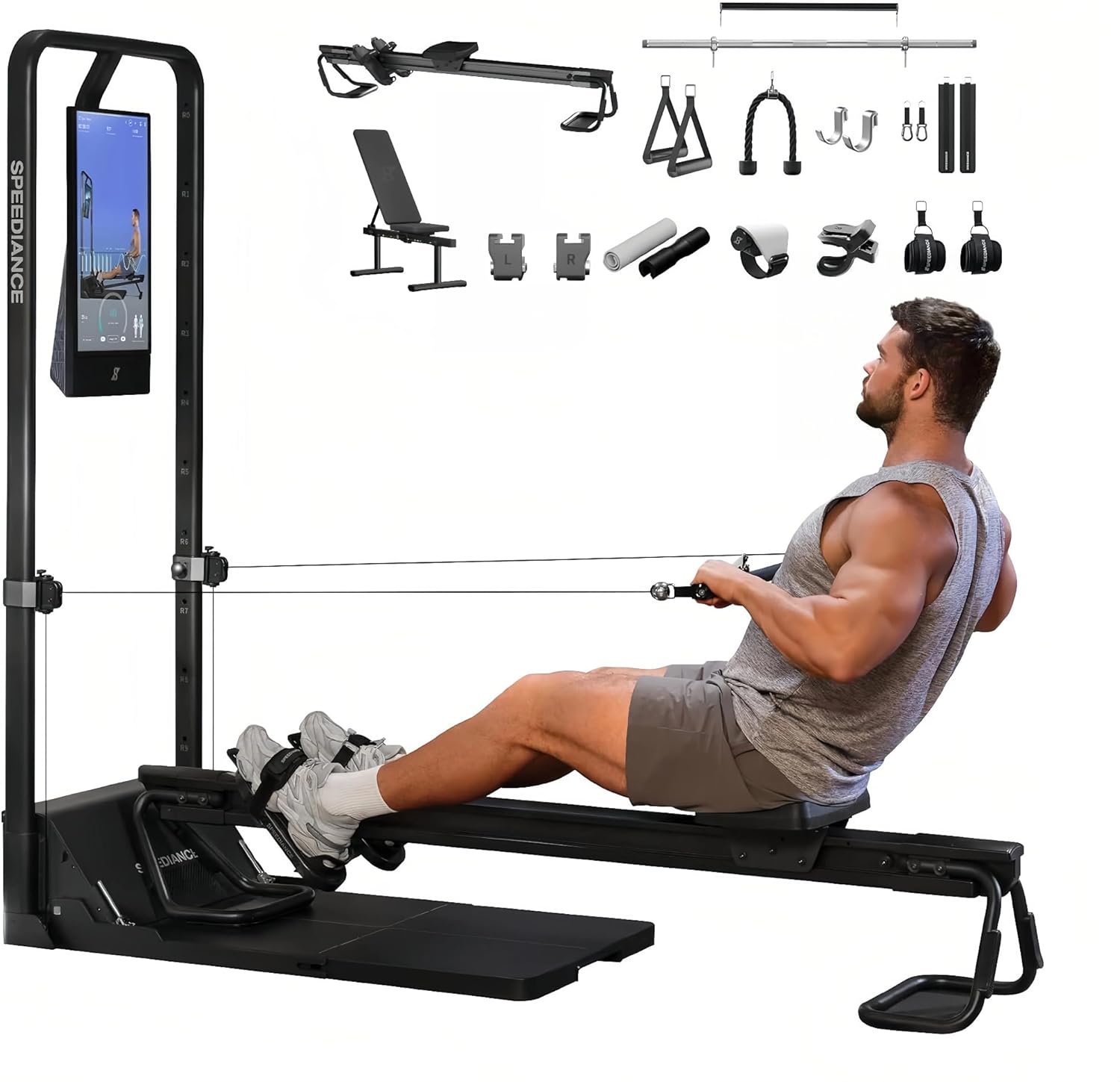 Speediance Home Gym, Smart AI-Powered Multi-Functional Smith Machine for Full Body Strength Training, All-in-one Gym Equipment, Digital Weight System, Workout Station, Squat Rack, Gym Monster 2