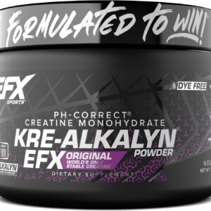 EFX Sports Kre-Alkalyn EFX Powder | pH Correct Creatine Monohydrate Powder Supplement | Strength, Muscle Growth & Performance | 66 Servings (Unflavored)