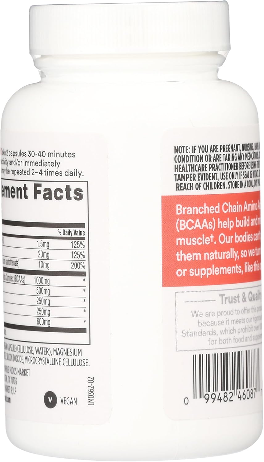 Whole Foods Market, BCAA Complex, 60 Count - Image 2