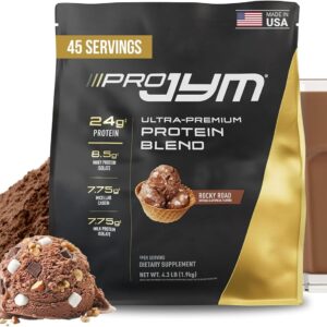 Pro JYM Rocky Road Protein Powder – Whey Protein Isolates, Casein, & Milk Protein, Lean Muscle Building for Men & Women, JYM Supplement Science, 45 Servings