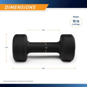 Marcy Colored Neoprene Dumbbell (Sold in Singles or Set) Hand Weights, Exercise Free Weights for Home Gym