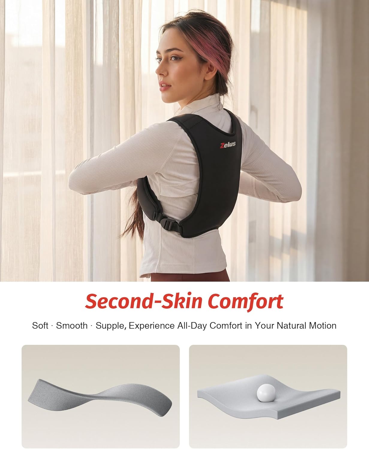 ZELUS Weighted Vest, Washable Z-Fit Soft Iron Weighted Vest for Women and Men, 5/10/15 lb Weight Vest with Reflective Strips & Adjustable Straps, Ultra Thin Weight Vest for Gym Strength Training - Image 5