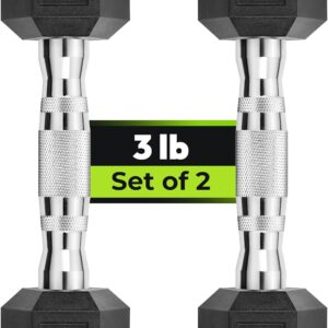 Hex Dumbbell Set, 2.5-65 lb Rubber Encased Exercise & Fitness Dumbbells, Weights Dumbbells Set of 2, Hand Weight for Strength Training