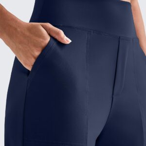 G4Free ShiftReady Yoga Pants Women High Waist Dress Work Pants with Pockets Straight Leg Business Casual Trousers 28″/30″/32″