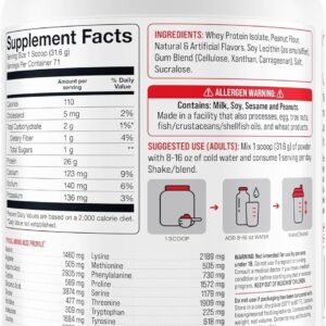 Basic Whey Protein Isolate, 26g Protein, 0g Fat, Gluten-Free, RBST-Free, Rapid Absorption, 110 Calories (5 Pound, Peanut Butter Cookie)