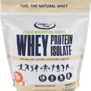Cold Micro-Filtered Whey Protein Isolate Powder, Vanilla 2LB – Grass-Fed, Gluten-Free & Keto-Friendly, Low Lactose – Post Workout Fitness & Nutrition for Muscle Recovery