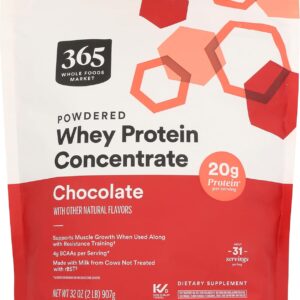 365 by Whole Foods Market, Chocolate Whey Concentrate Protein Powder, 32 Ounce