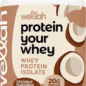 Wellah Protein Your Whey (30 Servings, Coconut Flavored) – Whey Protein Isolate Protein