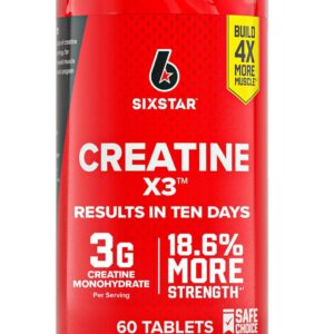 Six Star Creatine Pills, X3 (60 Caplets) – Creatine for Women & Men – Creatine Capsules Support Muscle Strength – Pre & Post Workout Creatine Supplement for Muscle Recovery & Building – 20 Servings