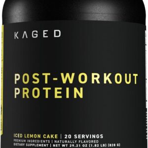 Kaged Post Workout Protein Powder | Iced Lemon Cake | Whey Protein, Creatine, Glutamine & Betaine | Re Recovery Drink | Supports Muscle Building | Supplements for Men & Women | 20 Servings