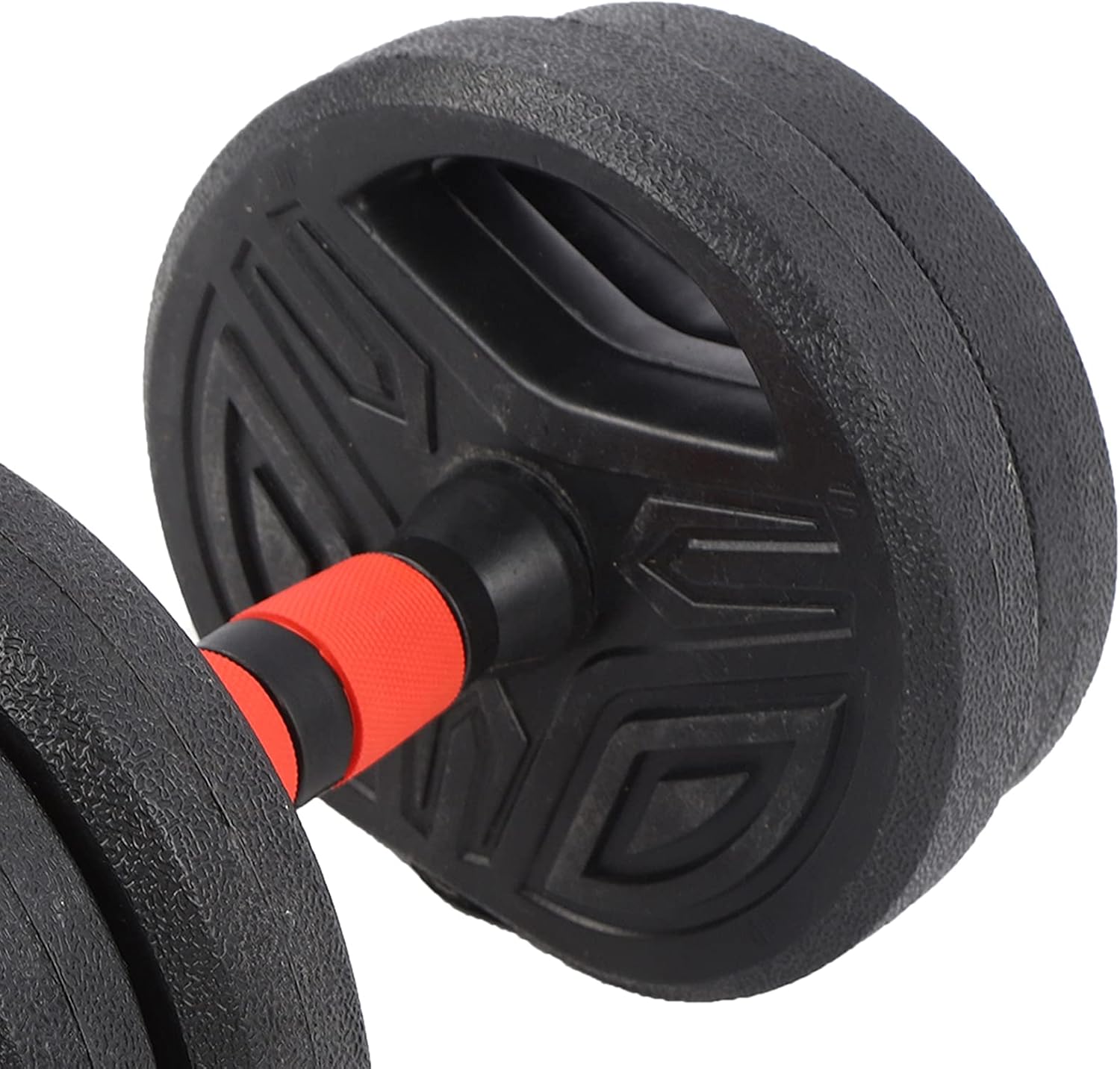 ZJchao Roundness Dumbbell Set Adjustable Coated Cement Filled Weight Plates with Non Slip Connection Rod for Home Gym Fitness Workout Steel Rubber Cement Material 10kg 40cm - Image 5