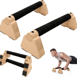 Parallettes Bars – Wooden Calisthenics Equipment for Handstand Training, Push Up Bars & Calisthenics Bar – Handstand Blocks and Pushup Handles for Men