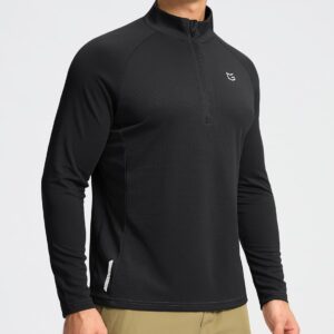 G Gradual Men’s Running Shirts Long Sleeve Athletic Shirt Lightweight Quick Dry Quarter Zip Pullover for Men Workout Gym Golf
