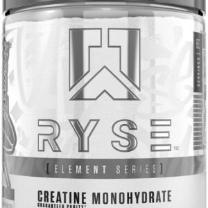 RYSE Creatine Monohydrate Powder – Unflavored – Supports Men & Women Lean Muscle Growth, Strength, Power, and Endurance – Helps Reduce Fatigue and Improve Workout Recovery – 60 Servings