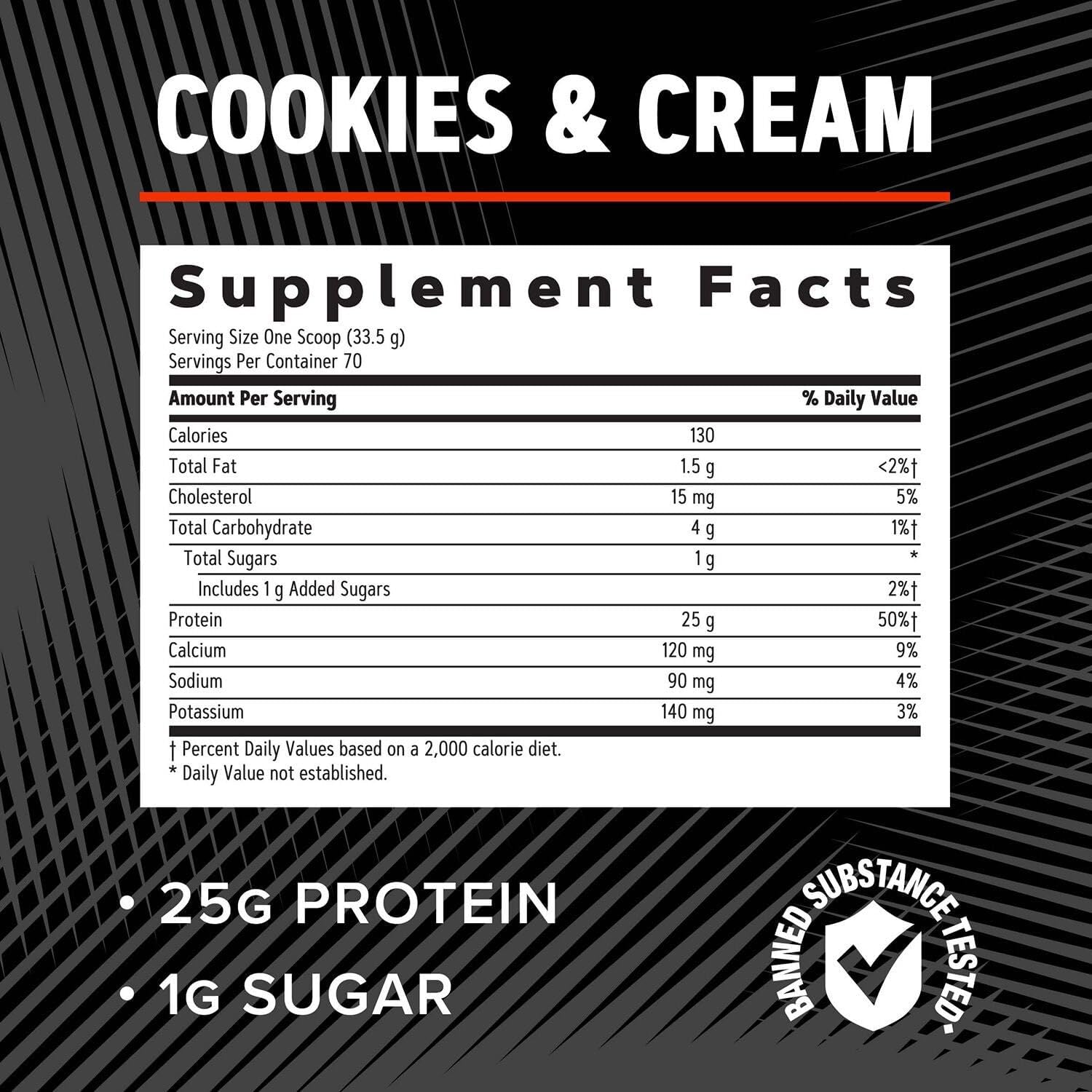 GNC AMP Pure Isolate Whey Protein - Cookies & Cream (70 Servings) - Image 5