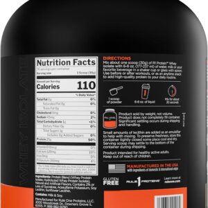 Rule 1 R1 Protein Whey Isolate – with 25g Protein & 6g BCAA Exclusively from Isolated & Hydrolyzed Sources for Workout Recovery (5 Pounds*, Vanilla Creme)