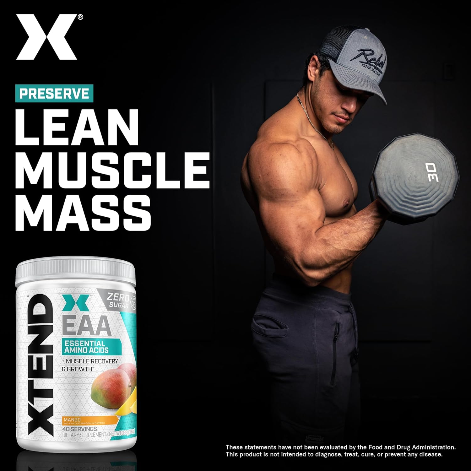 Xtend Scivation EAA + BCAA Powder | Muscle Recovery & Lean Muscle Growth | 9 Essential Amino Acids for Intra Workout or Post Workout Recovery | 10g EAAs Per 2 Servings | Mango 40 Servings - Image 6