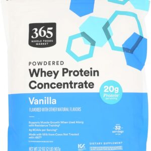 365 by Whole Foods Market, Vanilla Whey Concentrate Protein Powder, 32 OZ