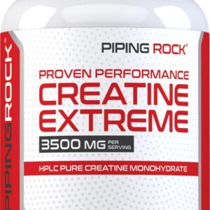 Piping Rock Creatine Monohydrate Capsules | 3500 mg | 120 Pills | Non-GMO, Gluten Free Supplement