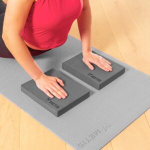 METIS Yoga Blocks | 1 or 2 Pack Soft Non-Slip EVA Foam Blocks – For Yoga, Pilates, Mediation [2 Sizes]