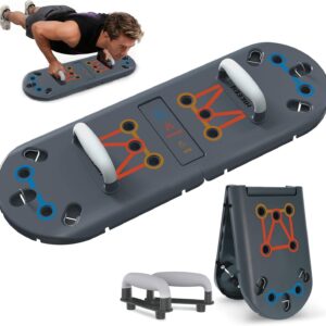 Hikeen Push Up Board – Portable Push Up Bar for Home & Travel, Multi-Functional Fitness Workout Equipment | Ideal Home Gym Equipment for Strength Training | Durable Push Up Board for Men and Women