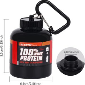Protein Powder and Supplement Funnel Keychain – Protein Powder Container with Durable Key-Chain Portable to-Go Container for The Gym, Workouts, Fitness, and Travel Big 1pc
