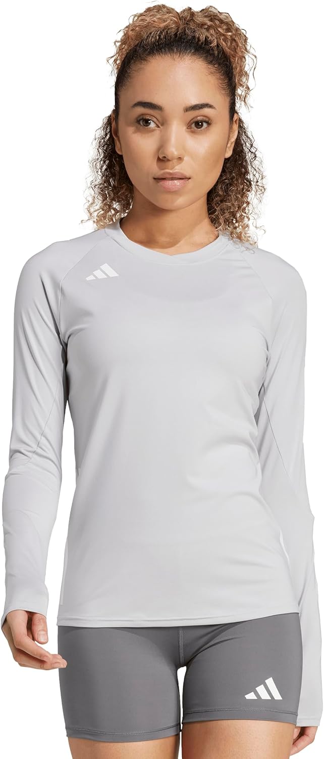 adidas Women's Volleyball Hi Low Lowng Sleeve Jersey, Team Royal Blue, X-Large