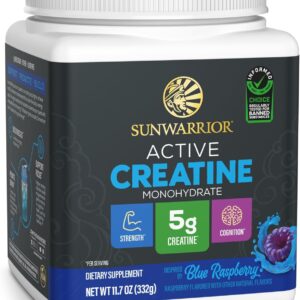 Creatine Monohydrate Powder Micronized PreWorkout Recovery Supplement | Support Muscle Building, Strength Training, Cognition | Vegan & Keto Friendly Easily Mixes (50 Servings) Blue Raspberry Flavored