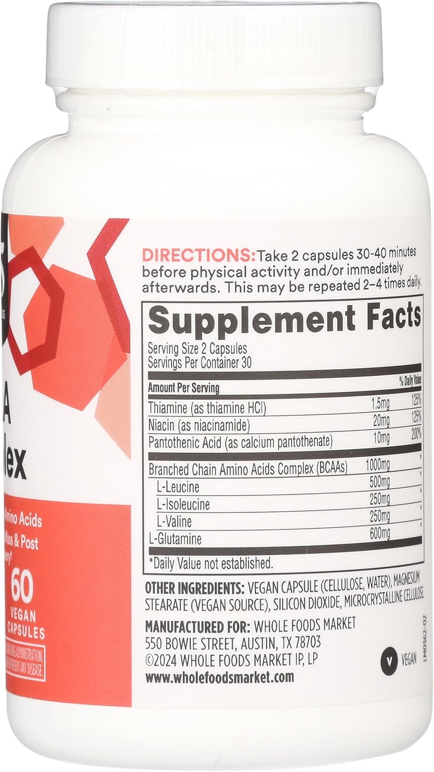 Whole Foods Market, BCAA Complex, 60 Count - Image 5