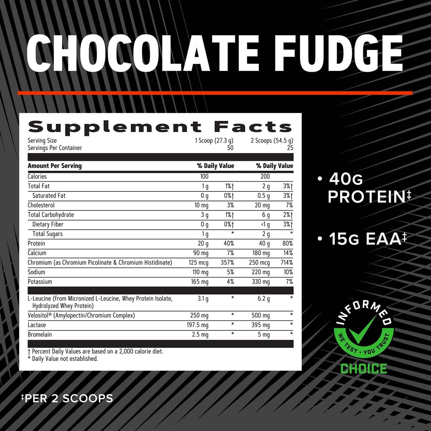 GNC AMP Wheybolic Clinically Proven Protein Powder, 40g Whey Protein, BCAA, Leucine, Increases Muscle Strength, Muscle Building, 3rd Party Tested, Gluten Free, Chocolate Fudge, 25 Servings - Image 6