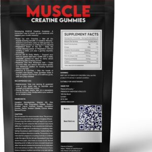 Creatine Gummies – Sugar Free – Chewable Creatine Monohydrate with Electrolytes, Magnesium & Vitamin D3 – Hydration & Recovery Support Gym & Workout Supplement – 60 Gummies