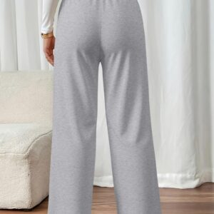 Women’s High Waist Wide Leg Pants – Loose Casual Full-Length Trousers with Pockets | Elegant Everyday Lounge Style