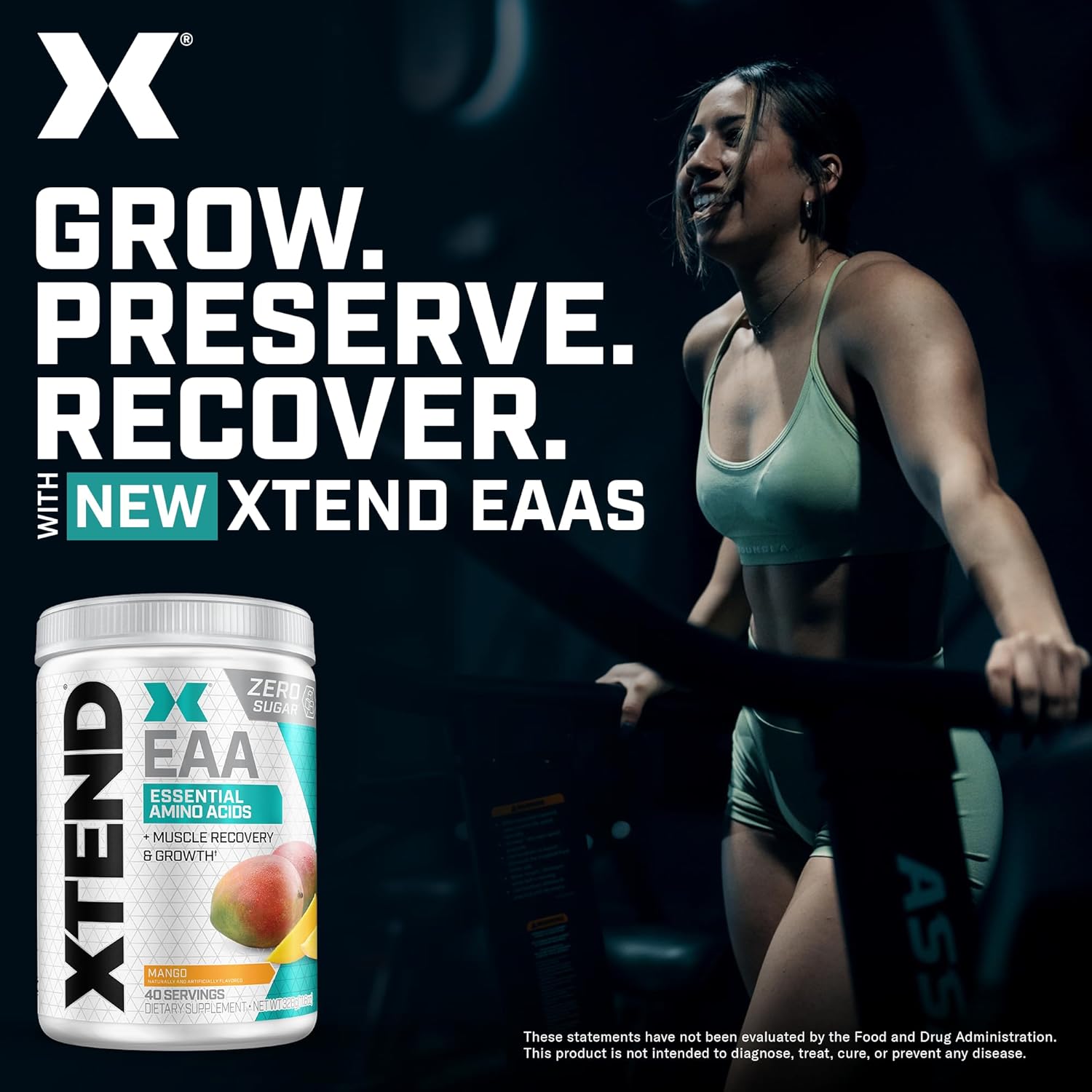 Xtend Scivation EAA + BCAA Powder | Muscle Recovery & Lean Muscle Growth | 9 Essential Amino Acids for Intra Workout or Post Workout Recovery | 10g EAAs Per 2 Servings | Mango 40 Servings - Image 7