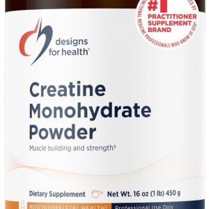 Designs for Health Micronized Creatine Monohydrate Unflavored Powder, 90 Servings, 5g per Serving – for Women & Men to Support Muscle Strength and Brain Health