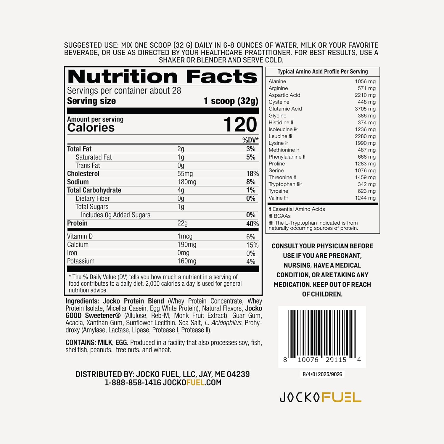 Jocko Fuel Mölk Whey Protein Powder 22g Protein - Low Sugar Monk Fruit Blend - Muscle Recovery & Growth, Packaging May Vary (28 Servings, Vanilla Milkshake) - Image 3