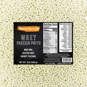 Smart for Life – Whey Protein Puffs – High Protein Zero Sugar Whey Protein Isolate Puffs 3LB – 18 Grams Protein Snacks Bulk – Non-GMO, Gluten-Free – 3 Pound Box – 53 Serving…