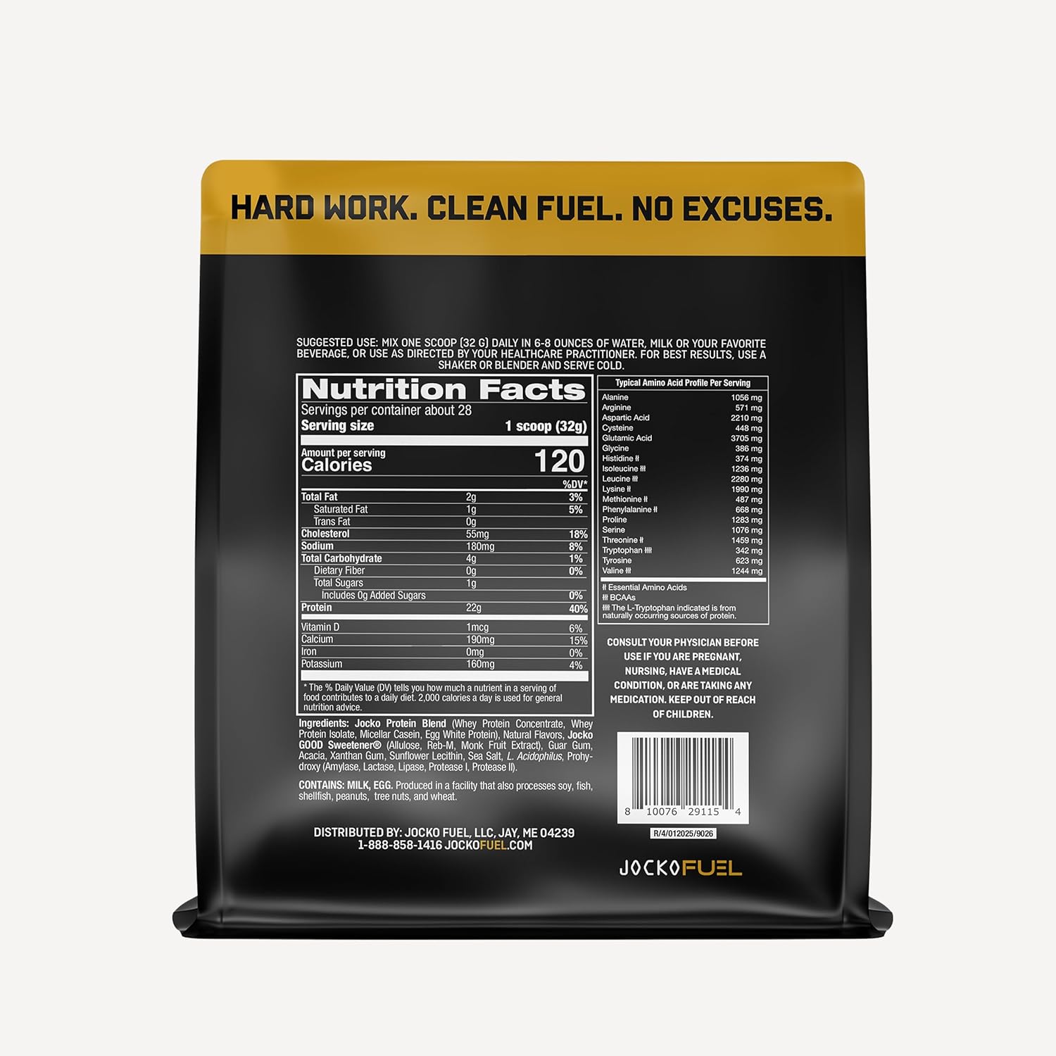 Jocko Fuel Mölk Whey Protein Powder 22g Protein - Low Sugar Monk Fruit Blend - Muscle Recovery & Growth, Packaging May Vary (28 Servings, Vanilla Milkshake) - Image 2