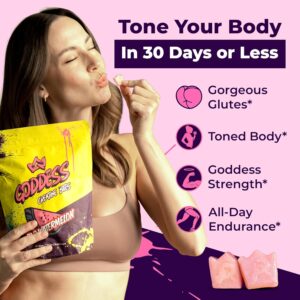 Primal Queen Goddess Creatine Gummies – Low-Sugar Chewable Creatine for Women | Booty and Muscle Builder, Faster Recovery, Strength | High-Potency Wild Watermelon Flavor – 150 Bites (5g per Serving)