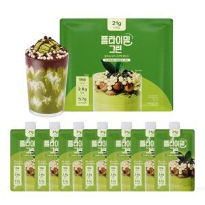 GreenTea Matcha Protein Shake, With Crunchy Protein Balls, Protein Smoothie Powder – 21g Protein, Low Sugar, Keto-Friendly Meal Replacement Shake, 1.59oz, 7packs, 7 Servings (7 Packs X 1.59 oz)