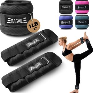 BAGAIL Ankle and Wrist Weights for Women & Men, 1 Pair 1/2/4/6/8/10 LBS Leg Weight with Sleek Design & Secure Fit, Arm Weighted Set for Walking, Running, Home Fitness & Physical Therapy
