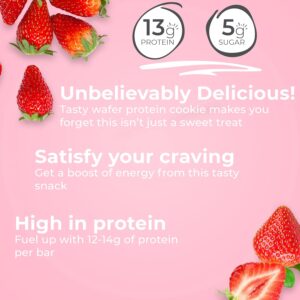 Power Crunch Whey Protein Bars, High Protein Snacks with Delicious Taste, Strawberry Cream, 1.4 Ounce (12 Count)