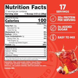Nutricost Clear Whey Protein Isolate Powder (Tropical Punch) 1 LB – 20g of Protein, 0g Added Sugar, GMO-Free, Gluten-Free