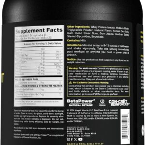 Kaged Post Workout Protein Powder | Iced Lemon Cake | Whey Protein, Creatine, Glutamine & Betaine | Re Recovery Drink | Supports Muscle Building | Supplements for Men & Women | 20 Servings