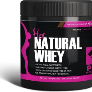 Whey Protein Powder for Women – Supports Lean Muscle Mass – Low Carb – Gluten Free – Grass Fed and Rbgh Hormone Free (16 Ounces (Pack of 1), Chocolate Delight)