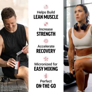 Force Factor Creatine Monohydrate, 5g Micronized Creatine Powder for Muscle Strength, Performance, Recovery and Cognitive Support, On The Go Single Serve Travel Packs, Unflavored, 30 Packets