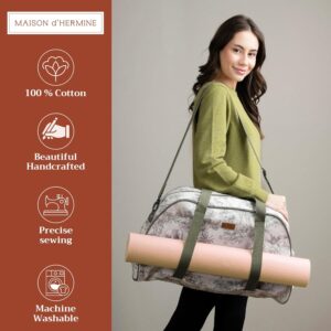 Maison d’ Hermine Yoga Mat bag, Cylindrical bag for Woman&Men, yoga mat Bag &Adjustable shoulder straps Yoga Mat Carrier Bag with Drawstring Water Bottle Pocket and zipper pocket Valentines Day Gifts
