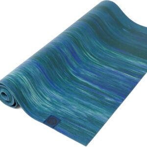 Manduka eKO SuperLite Yoga Mat – 1.5mm Natural Rubber | Foldable & Travel Friendly | Soft Textured Surface | Eco-friendly