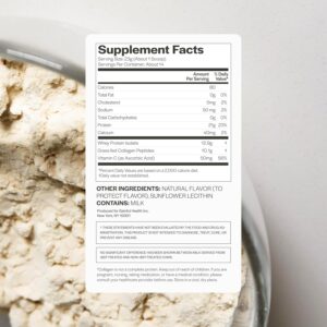 Gainful Collagen Whey Protein Powder, 21g Protein per Serving, Unflavored, Supports Muscle Recovery, Joint Health, and Skin Hydration with Grass-Fed Collagen Peptides, Vitamin C, 14 Servings