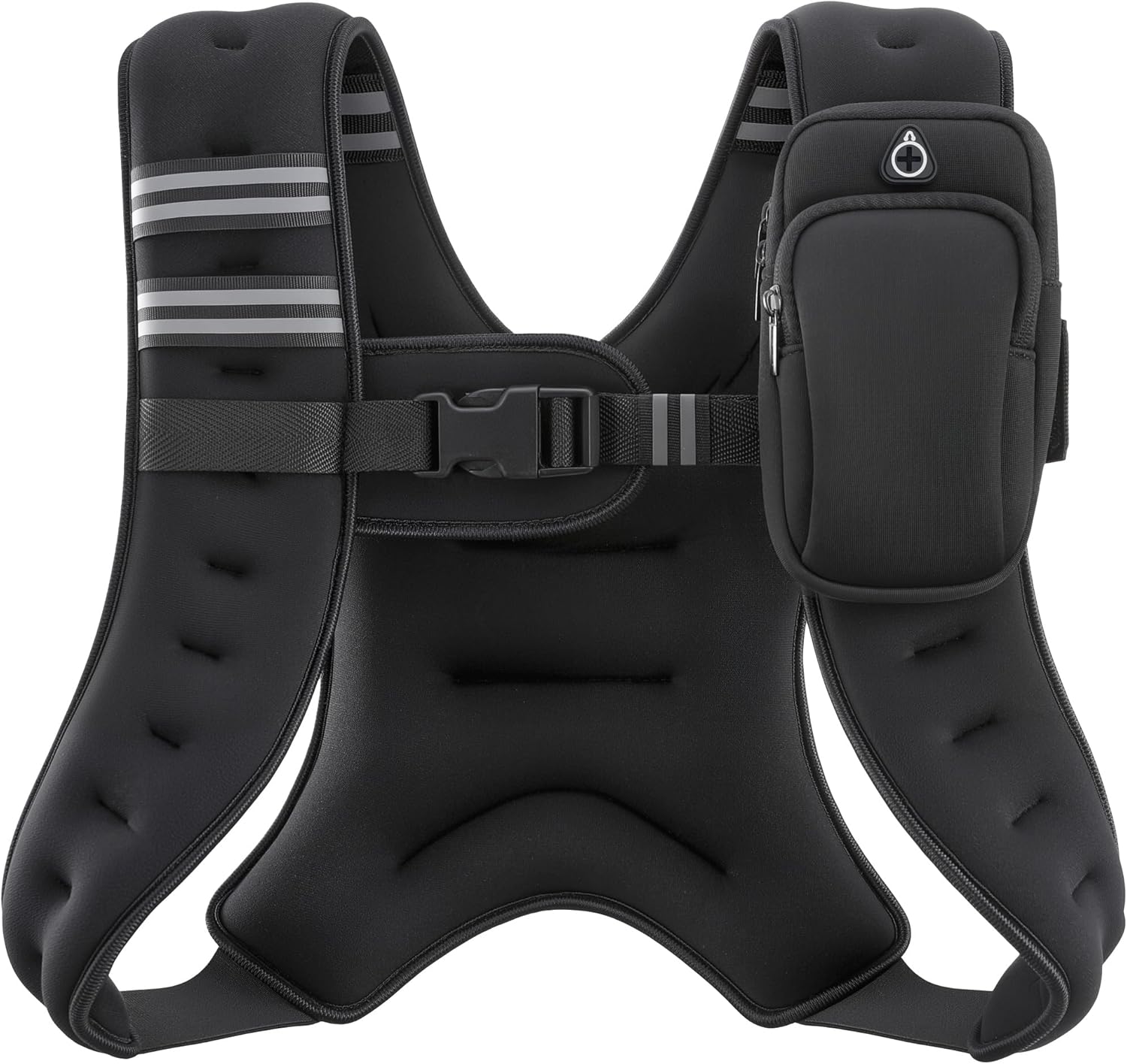 ZELUS Weighted Vest, 6lb/8lb/12lb/16lb/20lb/25lb/30lb Weight Vest with Reflective Stripe for Workout, Strength Training, Running, Fitness, Muscle Building, Weight Loss, Weightlifting
